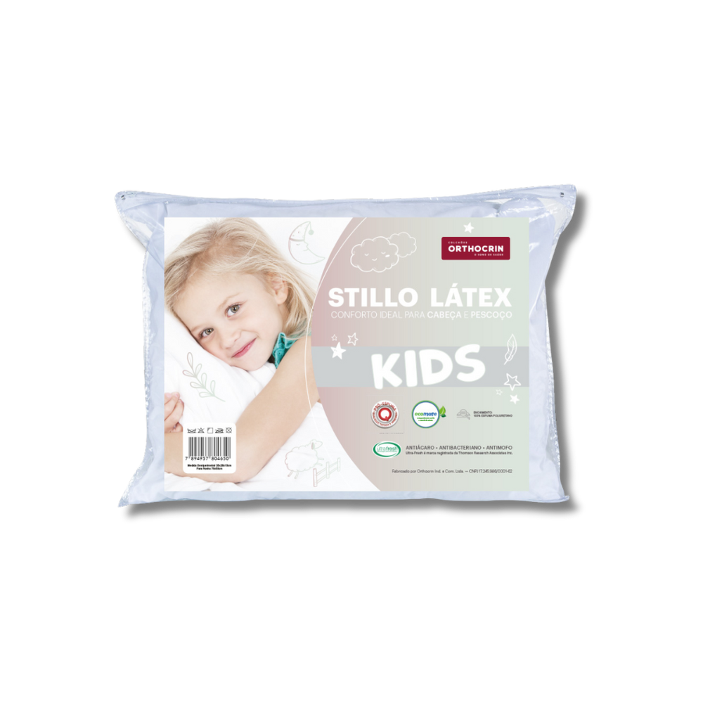 Travesseiro Stillo Látex Kids - 28X35X10 cm