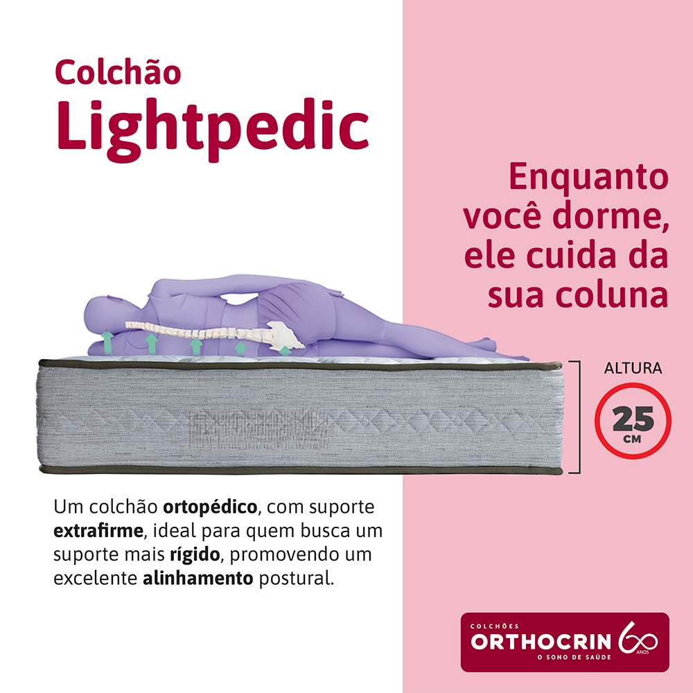 Colchão Espuma Ortopédico Lightpedic Orthocrin